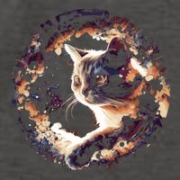 Cat In Universe Space Cat Vector Backpack