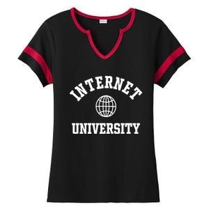 Clickhole Internet University Ladies Halftime Notch Neck Tee