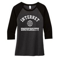 Clickhole Internet University Women's Tri-Blend 3/4-Sleeve Raglan Shirt