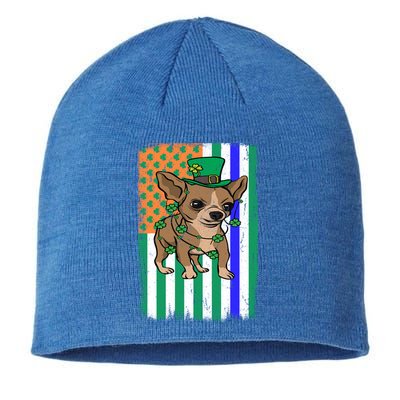 Chihuahua Irish Usa Flag Police Officer Cop St Patrick's Day Meaningful Gift Sustainable Beanie
