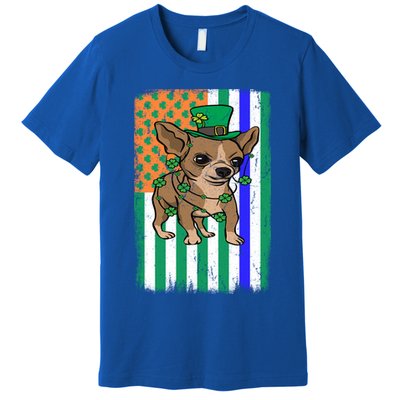 Chihuahua Irish Usa Flag Police Officer Cop St Patrick's Day Meaningful Gift Premium T-Shirt