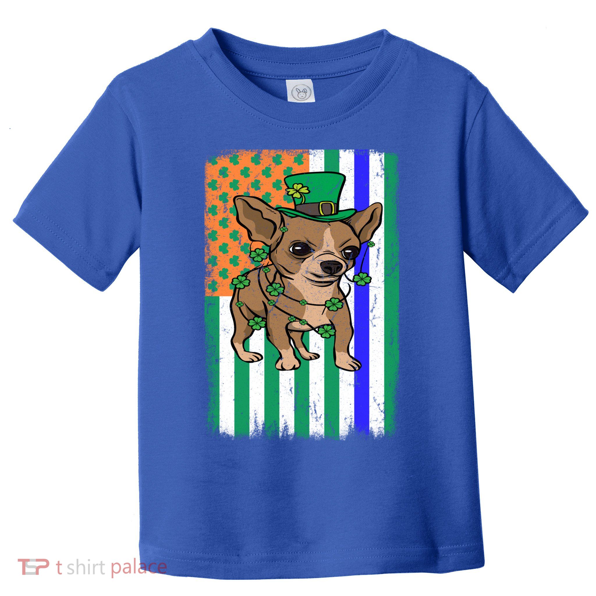 Chihuahua Irish Usa Flag Police Officer Cop St Patrick's Day Meaningful Gift Toddler T-Shirt