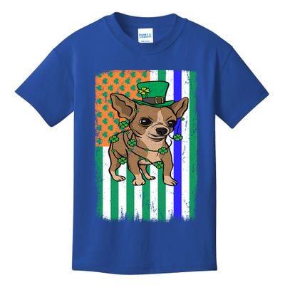 Chihuahua Irish Usa Flag Police Officer Cop St Patrick's Day Meaningful Gift Kids T-Shirt