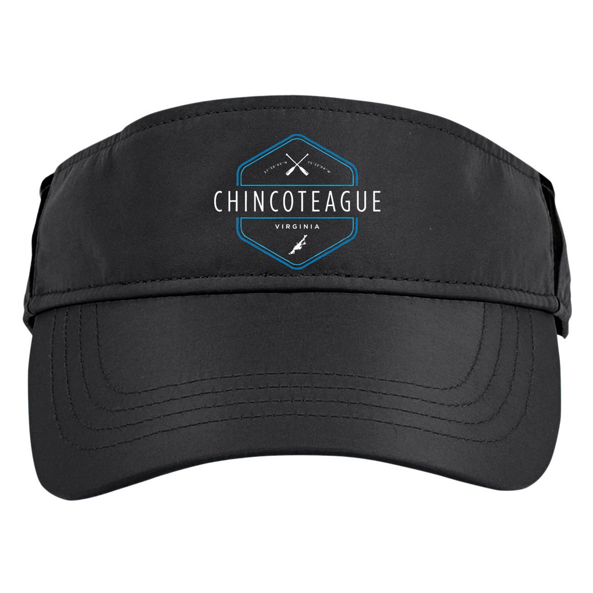 Chincoteague Island Virginia Beach Graphic Adult Drive Performance Visor