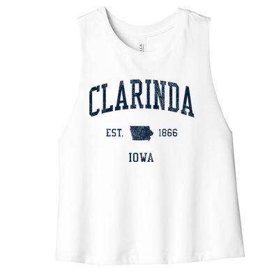 Clarinda Ia Vintage Athletic Sports Women's Racerback Cropped Tank