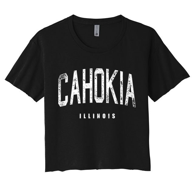 Cahokia Illinois Vintage Logo Crop Top
