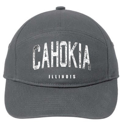 Cahokia Illinois Vintage Logo 7-Panel Snapback Hat