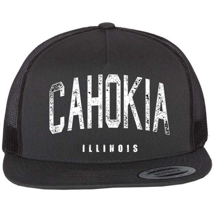Cahokia Illinois Vintage Logo Flatbill Hat