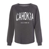 Cahokia Illinois Vintage Logo Womens California Wash Sweatshirt