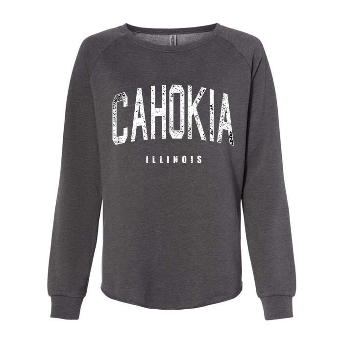 Cahokia Illinois Vintage Logo Womens California Wash Sweatshirt