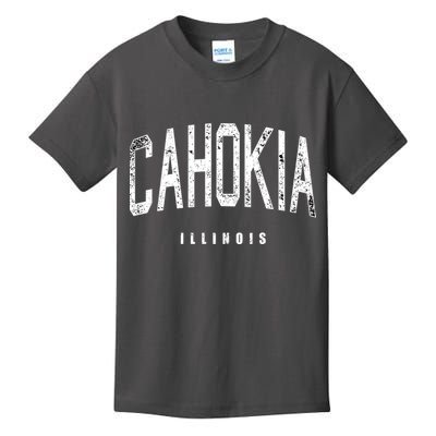 Cahokia Illinois Vintage Logo Kids T-Shirt