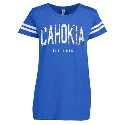 Cahokia Illinois Vintage Logo Enza Ladies Jersey Football T-Shirt