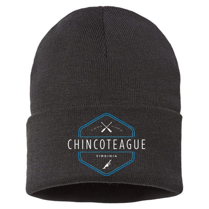 Chincoteague Island Virginia Beach Graphic Sustainable Knit Beanie