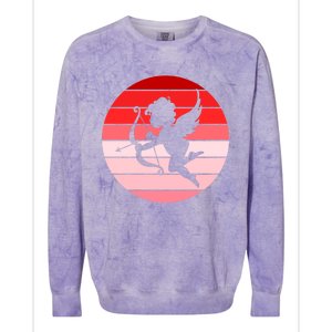 Cupid In Valentine's Day Colors Circle Gift Colorblast Crewneck Sweatshirt