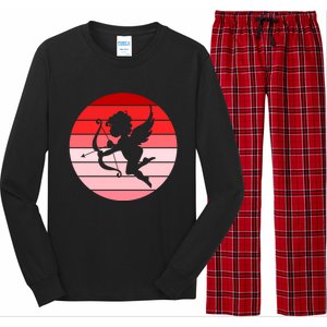 Cupid In Valentine's Day Colors Circle Gift Long Sleeve Pajama Set