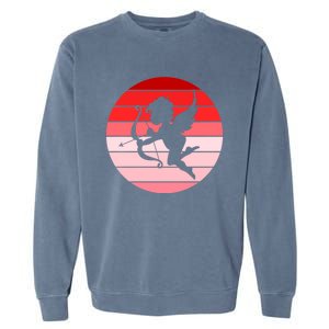 Cupid In Valentine's Day Colors Circle Gift Garment-Dyed Sweatshirt