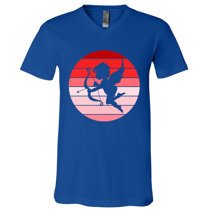 Cupid In Valentine's Day Colors Circle Gift V-Neck T-Shirt