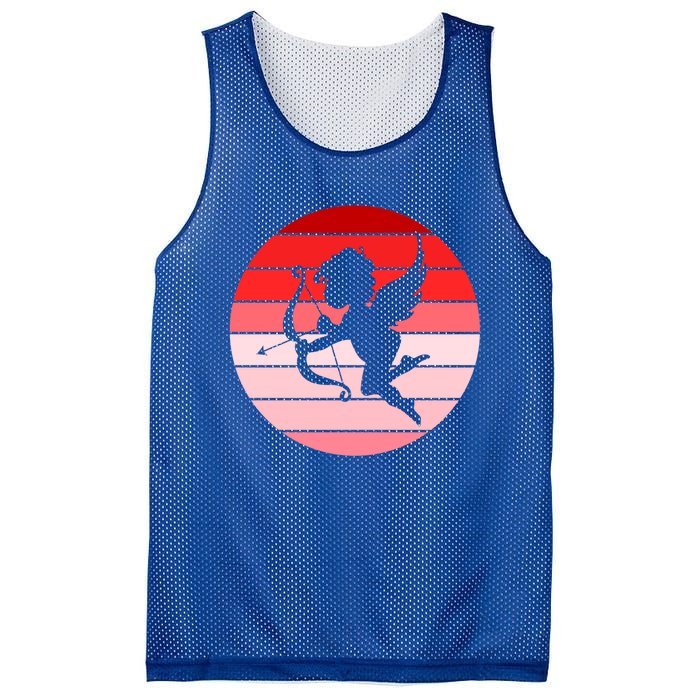 Cupid In Valentine's Day Colors Circle Gift Mesh Reversible Basketball Jersey Tank