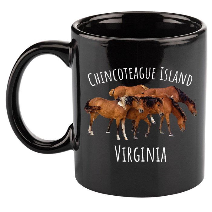 Chincoteague Island Virginia Horse Assateague Pony 11oz C Handle Ceramic Mug