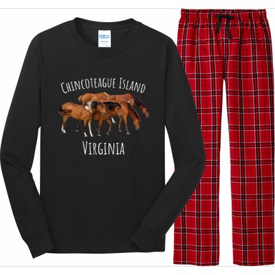 Chincoteague Island Virginia Horse Assateague Pony Long Sleeve Pajama Set