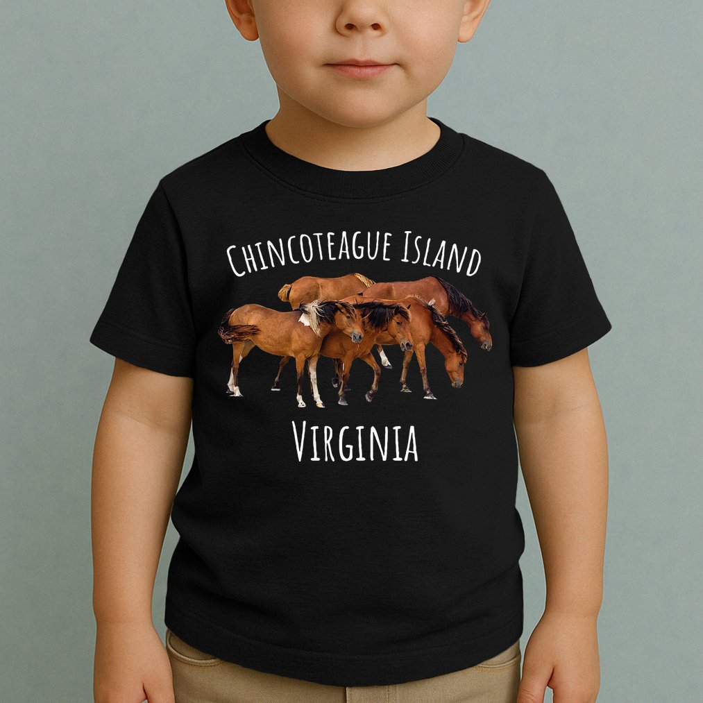 Chincoteague Island Virginia Horse Assateague Pony Toddler T-Shirt