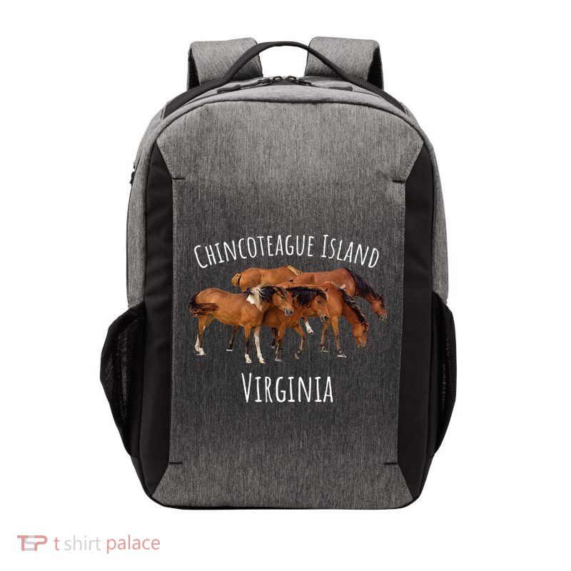 Chincoteague Island Virginia Horse Assateague Pony Vector Backpack