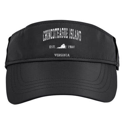 Chincoteague Island Virginia VA Vintage Athletic Sports Desi Adult Drive Performance Visor