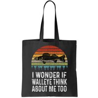 Cute I Wonder If Walleye Think About Me Funny Walleye Fishing Bag