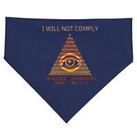 Conservative I Will Not Comply USA-Made Doggie Bandana