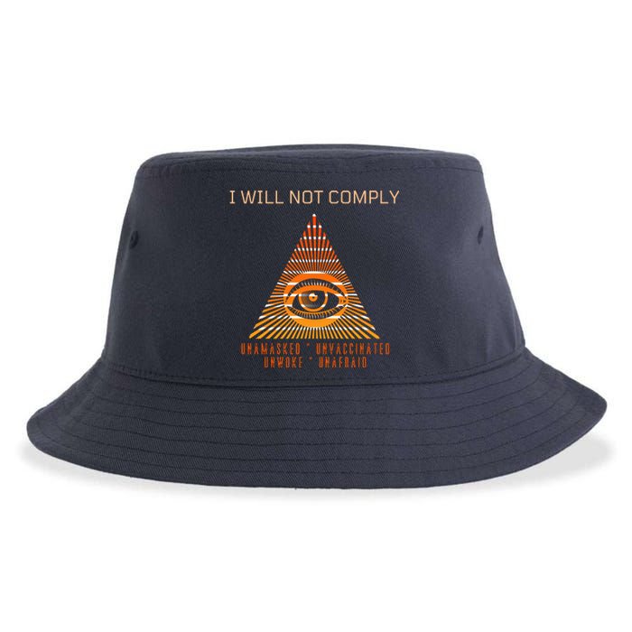 Conservative I Will Not Comply Sustainable Bucket Hat