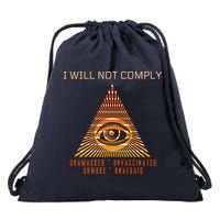 Conservative I Will Not Comply Drawstring Bag
