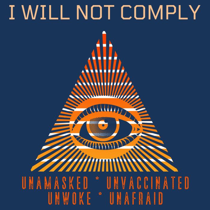 Conservative I Will Not Comply Drawstring Bag