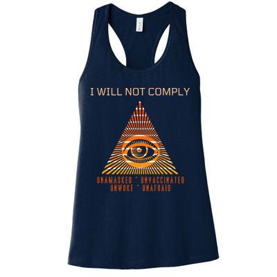 Conservative I Will Not Comply Womens Tank Top