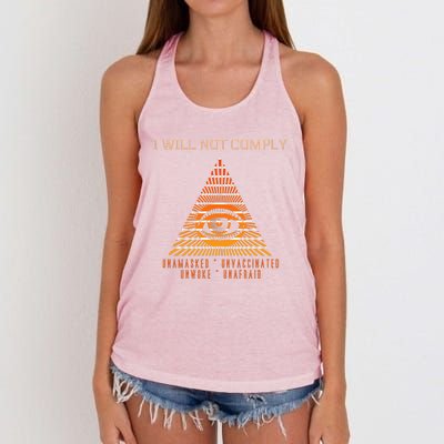 Conservative I Will Not Comply Women's Knotted Racerback Tank