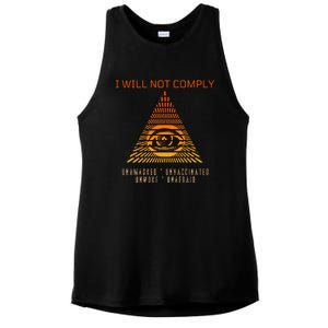 Conservative I Will Not Comply Ladies PosiCharge Tri-Blend Wicking Tank