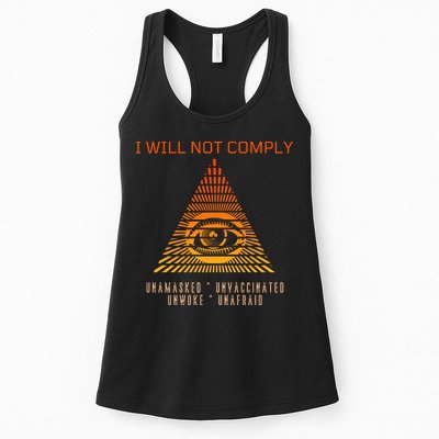 Conservative I Will Not Comply Womens Tank Top