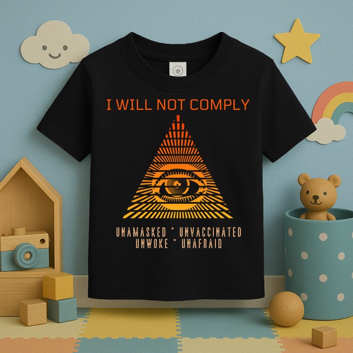 Conservative I Will Not Comply Toddler T-Shirt