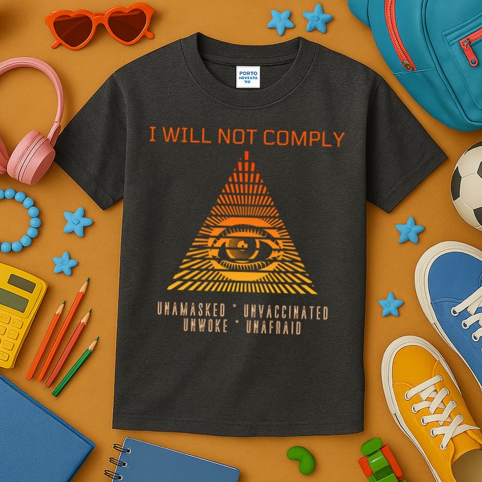 Conservative I Will Not Comply Kids T-Shirt