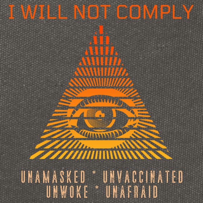 Conservative I Will Not Comply Cotton Canvas Backpack