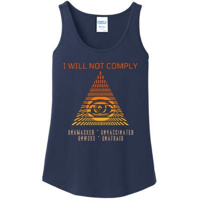 Conservative I Will Not Comply Ladies Essential Tank