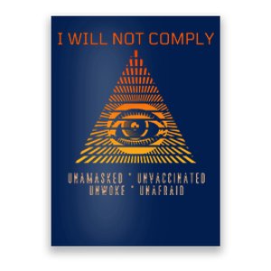 Conservative I Will Not Comply Poster