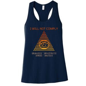 Conservative I Will Not Comply Women's Racerback Tank