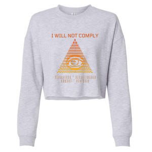 Conservative I Will Not Comply Cropped Pullover Crew