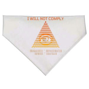 Conservative I Will Not Comply USA-Made Doggie Bandana