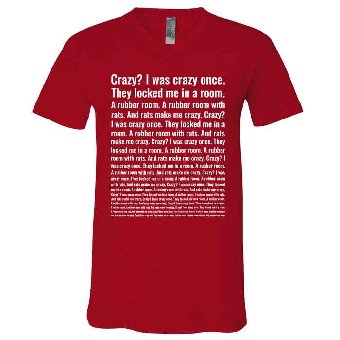 Crazy I Was Crazy Once Meme V-Neck T-Shirt