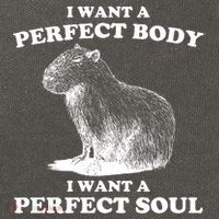 Capybara I Want A Perfect Body I Wan A Perfect Soul Cotton Canvas Backpack