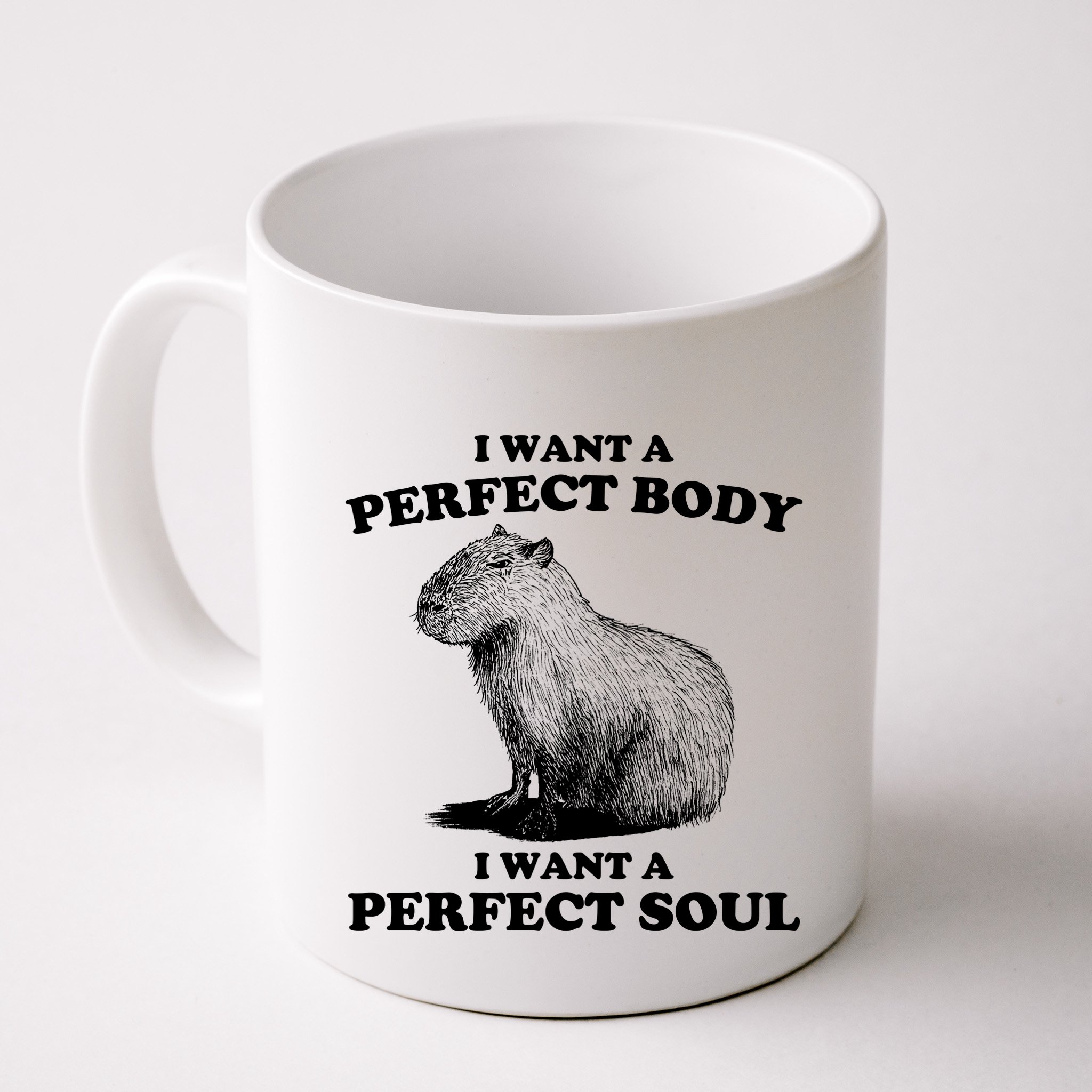 Capybara I Want A Perfect Body I Wan A Perfect Soul Mug