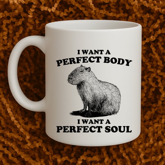 Capybara I Want A Perfect Body I Wan A Perfect Soul Mug