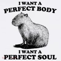 Capybara I Want A Perfect Body I Wan A Perfect Soul Flatbill Hat