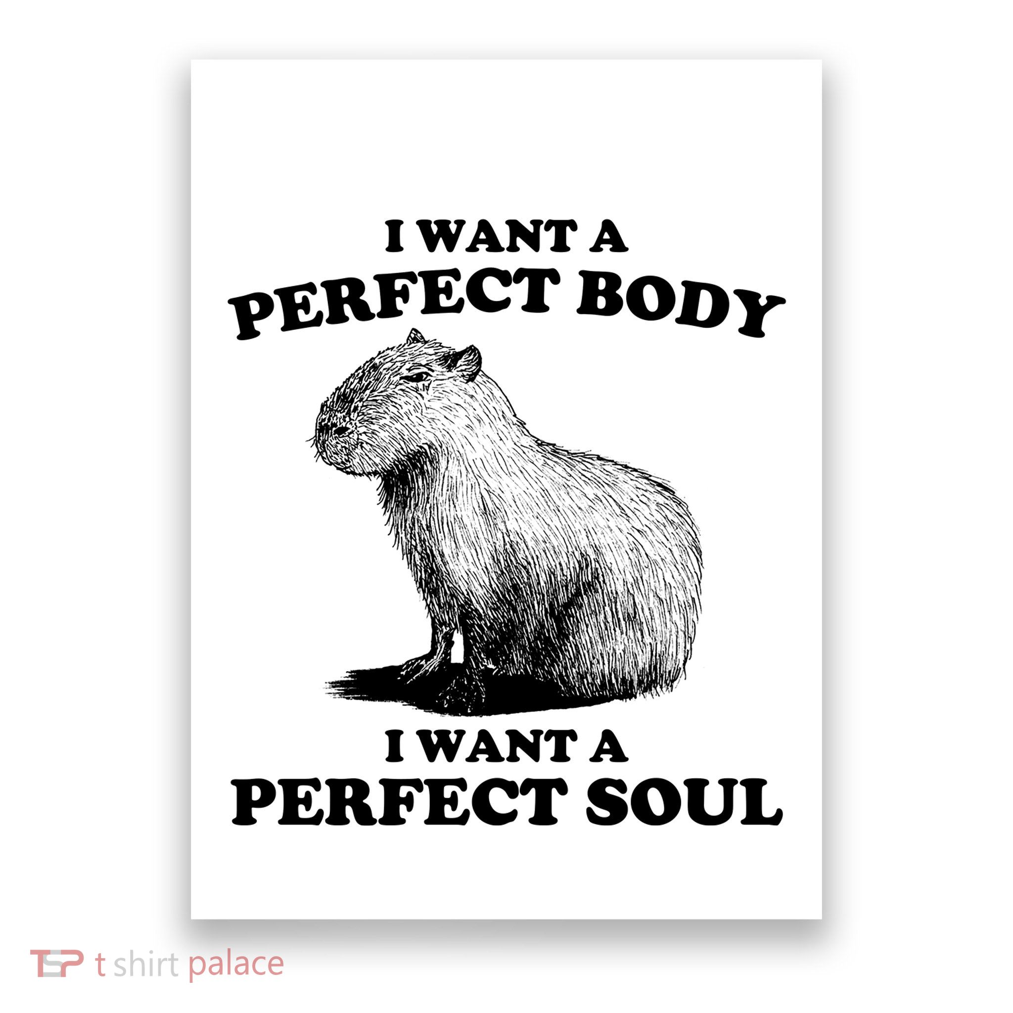 Capybara I Want A Perfect Body I Wan A Perfect Soul Poster